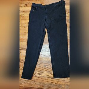 Rider Lee Black Denim Jeans - Size 18 W P